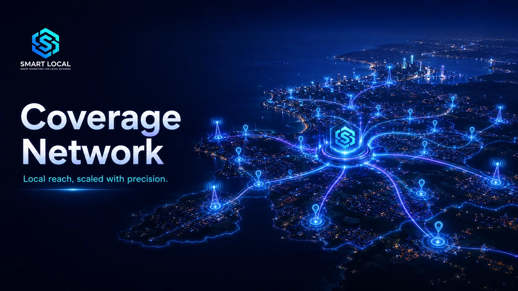 Network of connected locations spanning Australia