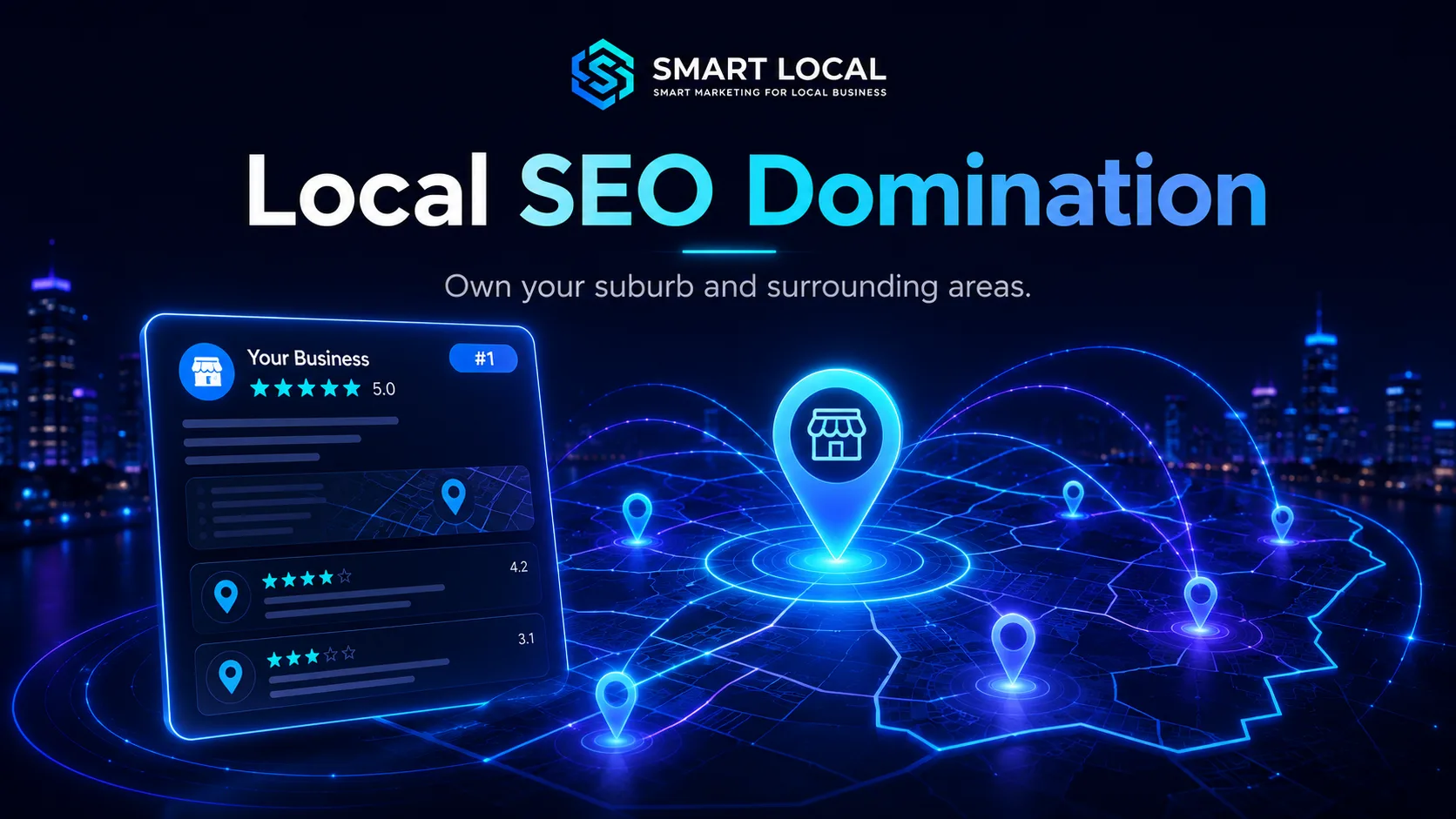 Smart Local banner showing a Sunshine Coast business leading local search results