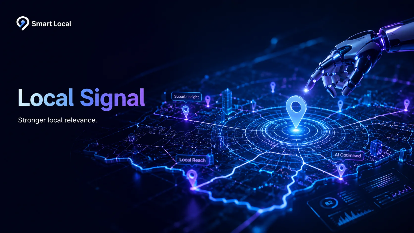 Smart Local banner about sending strong local signals to AI search