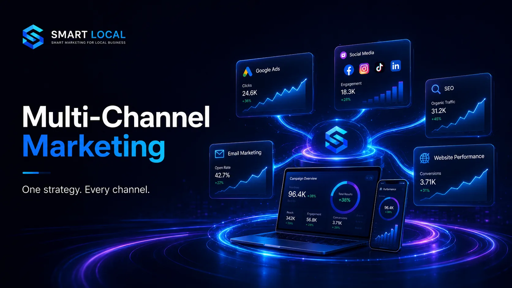 Multiple marketing channels feeding one growth plan