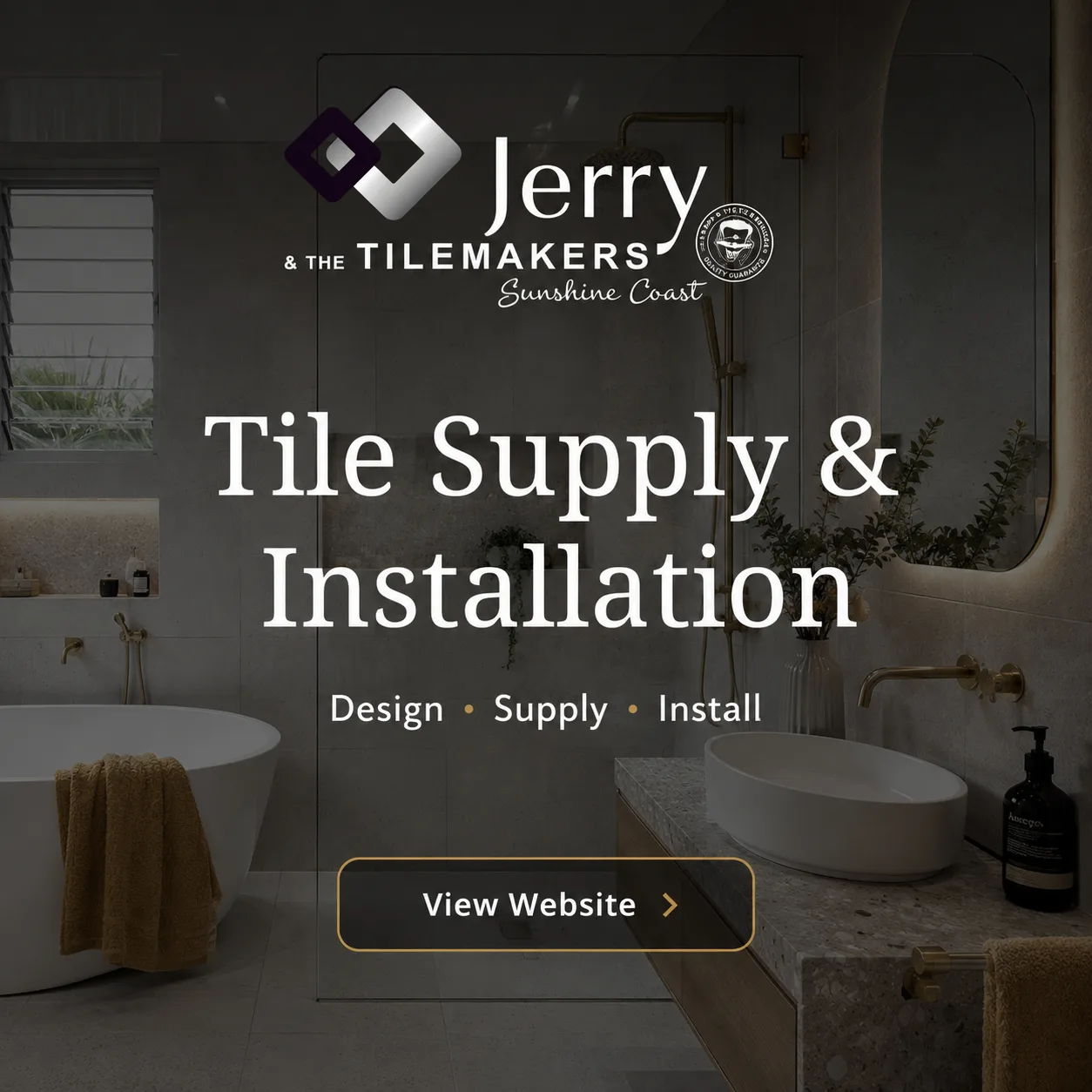 Jerry and The Tilemakers website tile showing tile supply and installation